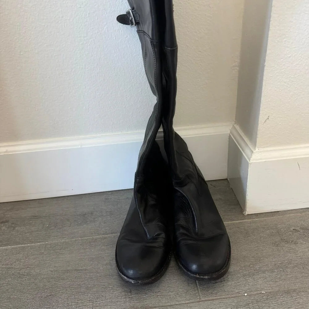 Coach Black Leather Tall Boots | Size 9 | Classic Riding Style - Picture 4 of 8
